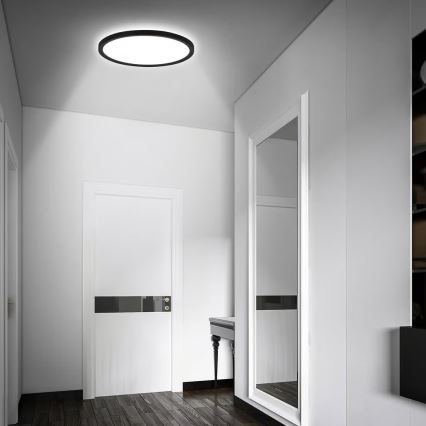 Briloner - LED loftlampe til badeværelset med bevægelsessensor MOVE LED/18W/230V IP44 Ø 29 cm sort