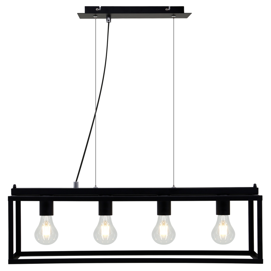 Briloner - Pendel BLACK STEEL 4xE27/40W/230V