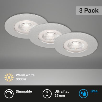 Briloner - SÆT 3x LED badeværelseslampe dæmpbar LED/4,9W/230V IP44