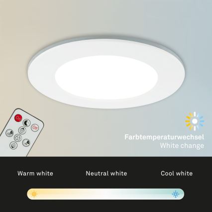 Briloner - SÆT 3x LED indbygningslampe til badeværelse dæmpbar LED/4,8W/230V 3000-6500K IP44 + fjernbetjening