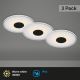 Briloner - SÆT 3x LED indbygningslampe til badeværelse LED/6W/230V IP44 sort