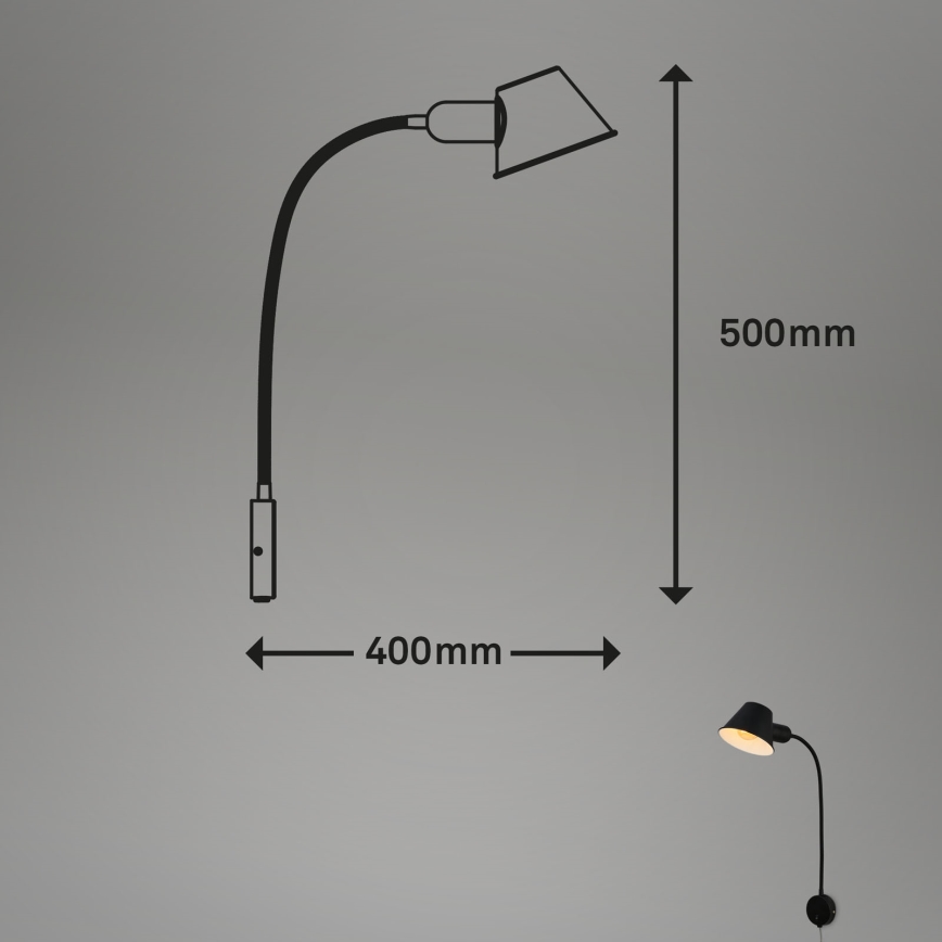 Briloner - Væglampe BRELLO 1xE27/10W/230V