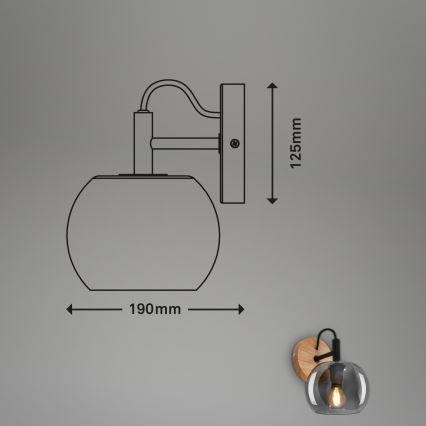 Briloner - Væglampe KYRO 1xE14/10W/230V