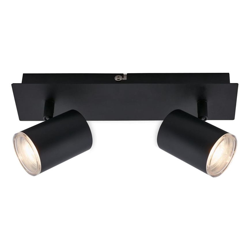 Briloner  10476221 - Spotlampe til badeværelse 2xGU10/5W/230V IP44 sort