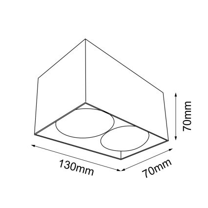 Brosline - Spotlampe 2xGU10/10W/230V hvid