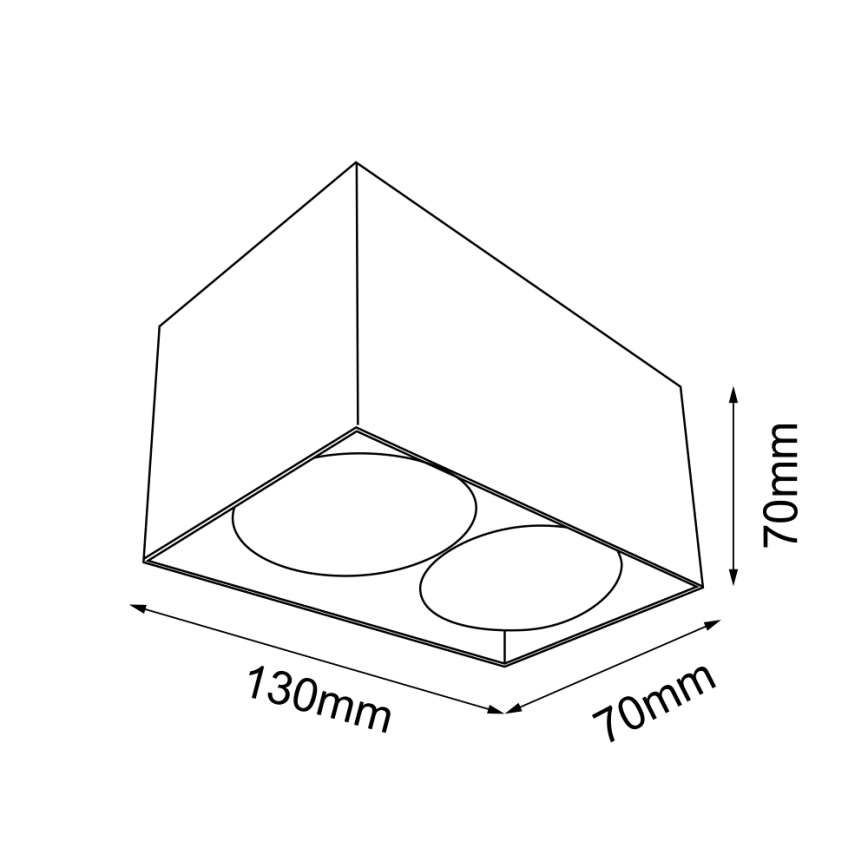Brosline - Spotlampe 2xGU10/10W/230V hvid