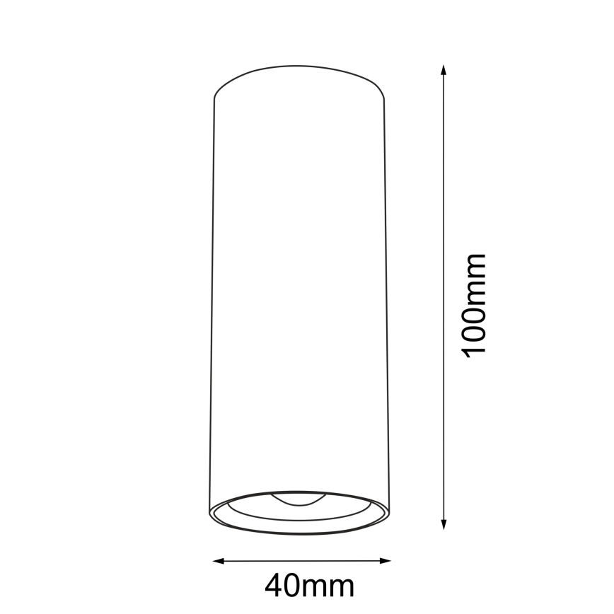 Brosline - Spotlampe 1xGU10/4W/230V sort