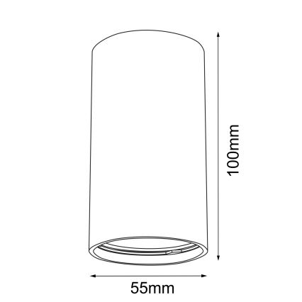 Brosline - Spotarmatur 1xGU10/10W/230V hvid