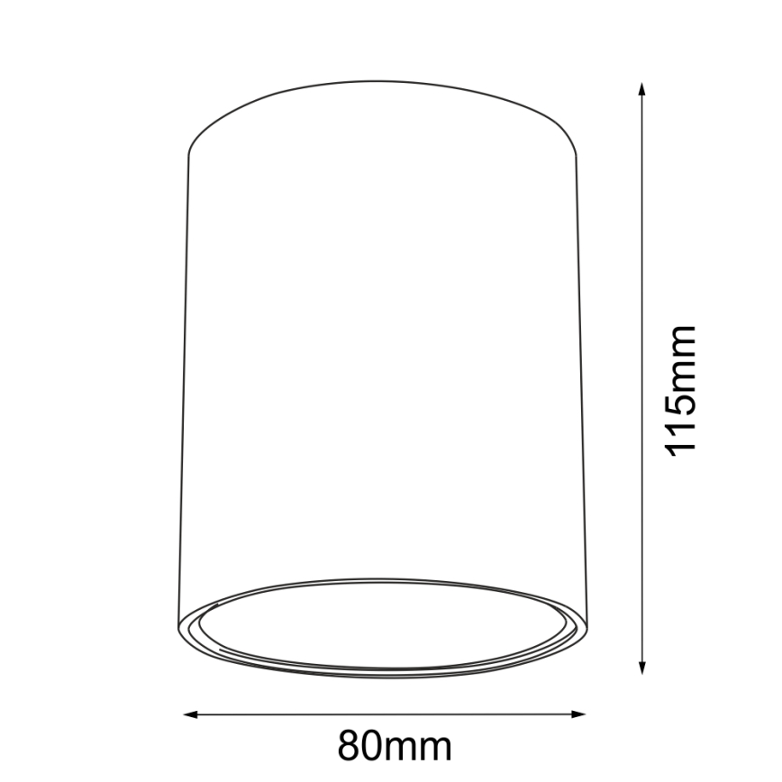 Brosline - Spotlampe 1xGU10/10W/230V, hvid
