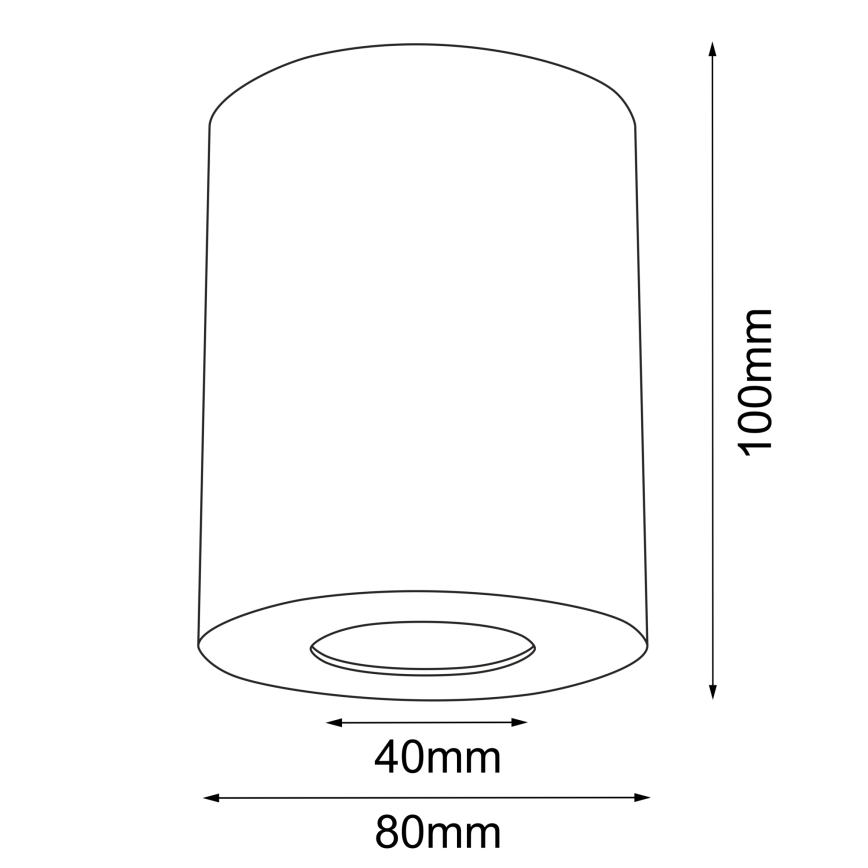 Brosline - Badeværelsesspot 1xGU10/10W/230V IP44 hvid