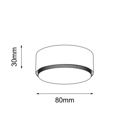 Brosline - Spotlampe 1xGX53/9W/230V sort