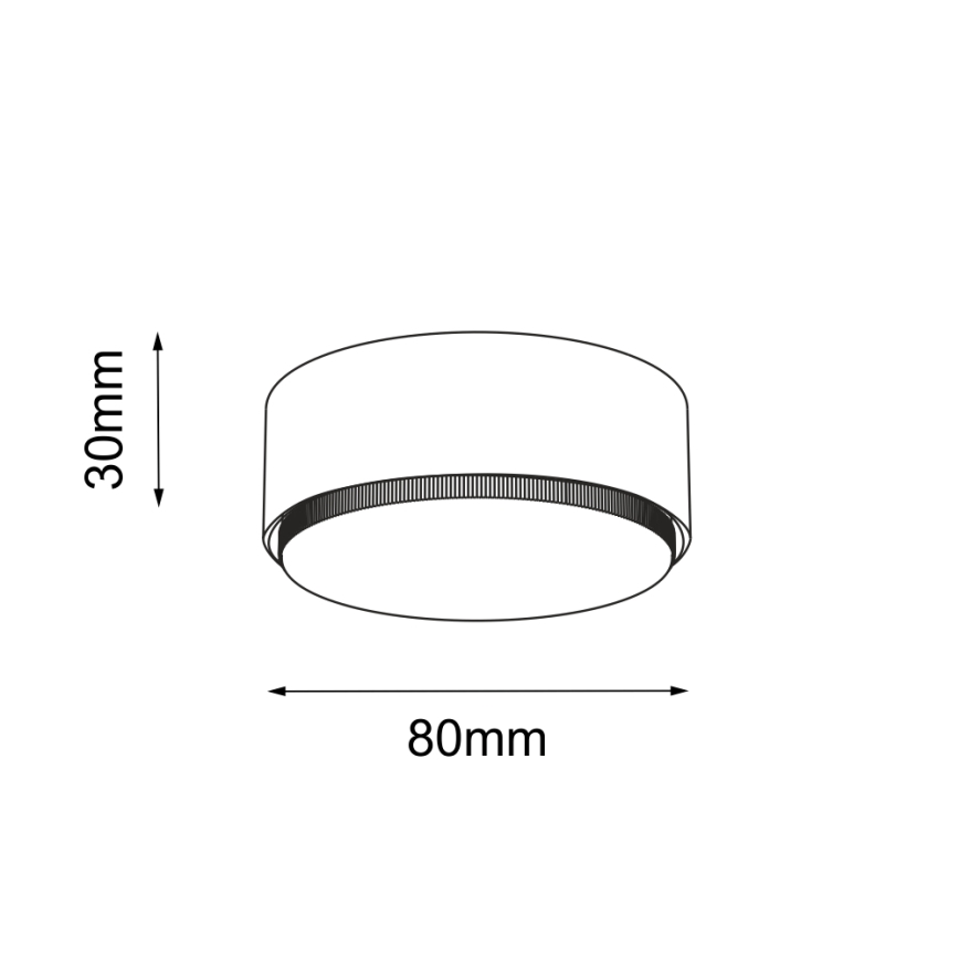 Brosline - Spotlampe 1xGX53/9W/230V hvid