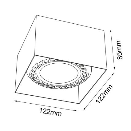 Brosline - Spotlampe 1xGU10/18W/230V hvid