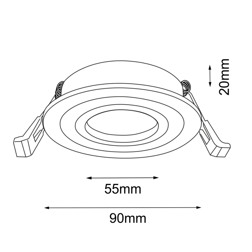 Brosline - Indbygningsspot 1xGU10/10W/230V sort