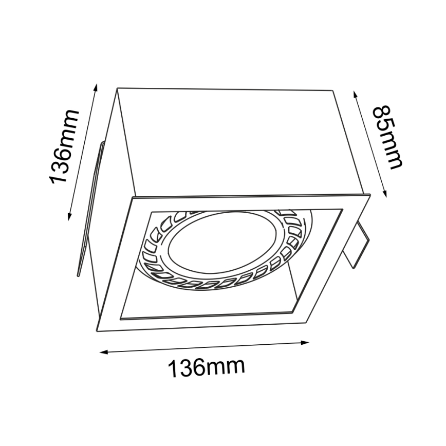 Brosline - Indbygningsspot 1xGU10/18W/230V hvid