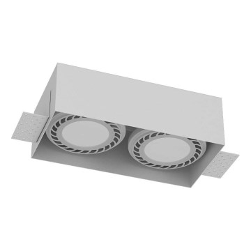 Brosline - Indbygningsarmatur 2xGU10/18W/230V hvid