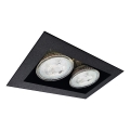 Brosline - Indbygningsspot 2xGU10/10W/230V sort