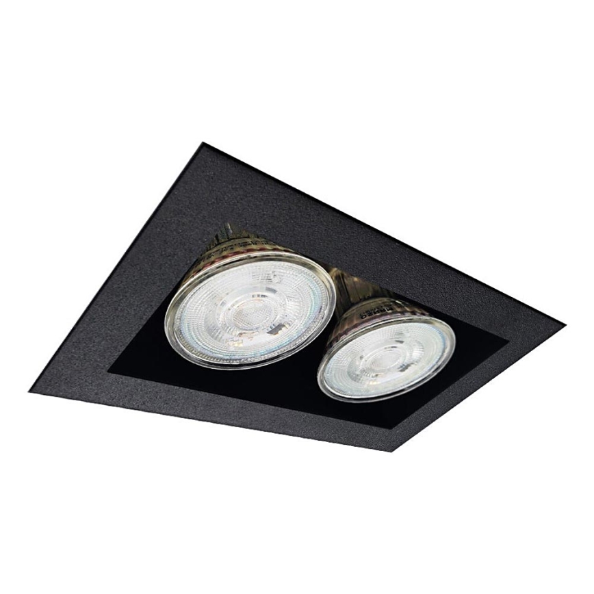 Brosline - Indbygningsspot 2xGU10/10W/230V sort