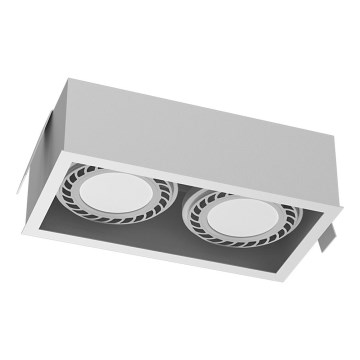Brosline - Indbygningsspot 2xGU10/18W/230V hvid
