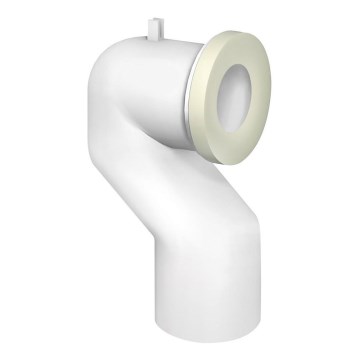 Bruckner - 90° toilettilslutningsbøjning Offset 11 cm hvid