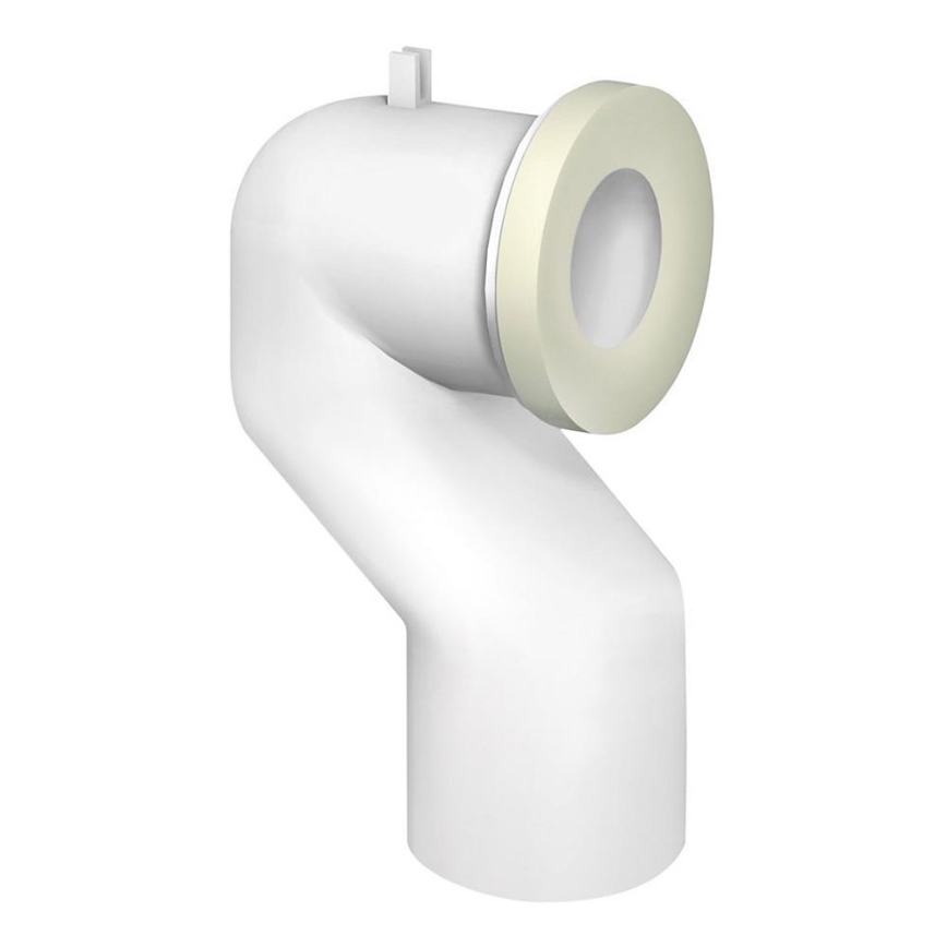Bruckner - 90° toilettilslutningsbøjning Offset 11 cm hvid