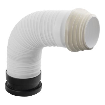 Bruckner - Fleksibel toilettilslutning 45 cm hvid/sort
