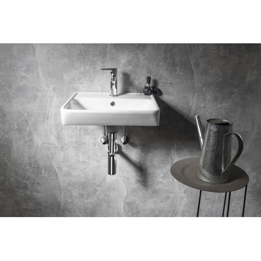 Bruckner - Indbygget vask NEON 45x41,5 cm keramik/hvid