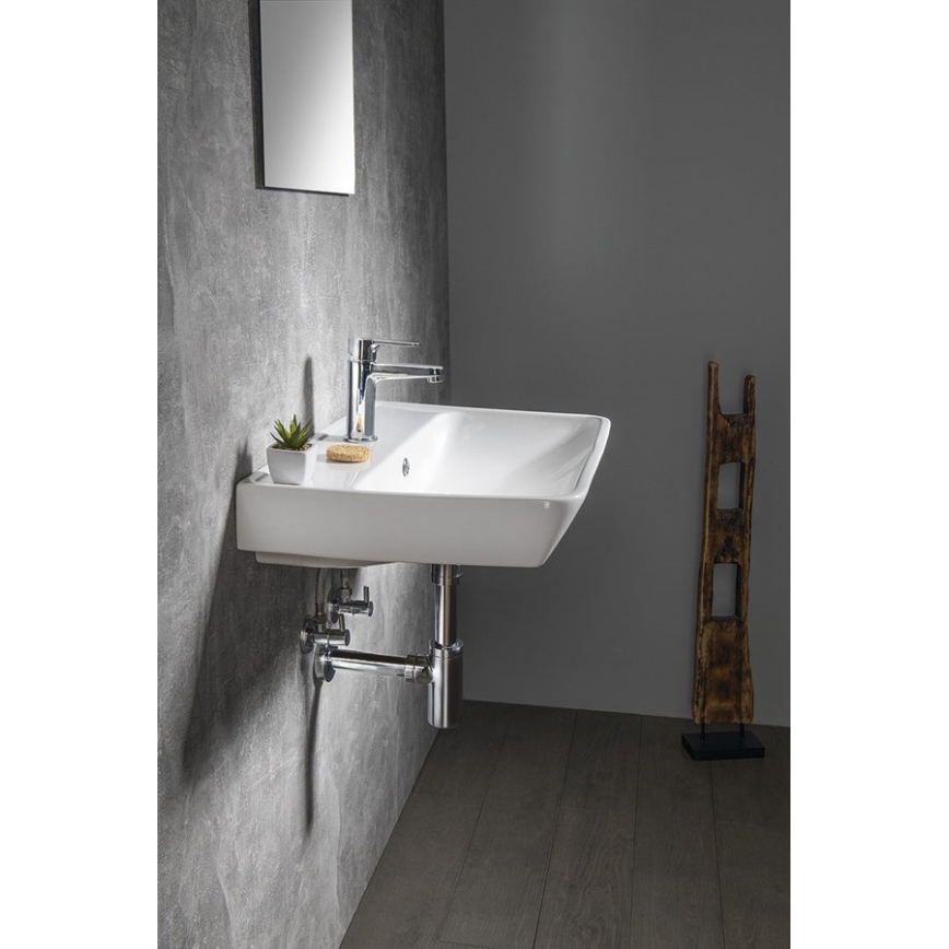 Bruckner - Indbygget vask NEON 60x41,5 cm keramik/hvid