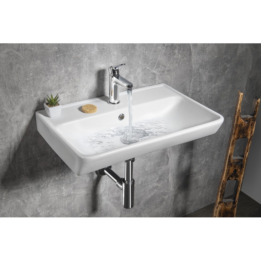 Bruckner - Indbygget vask NEON 60x41,5 cm keramik/hvid