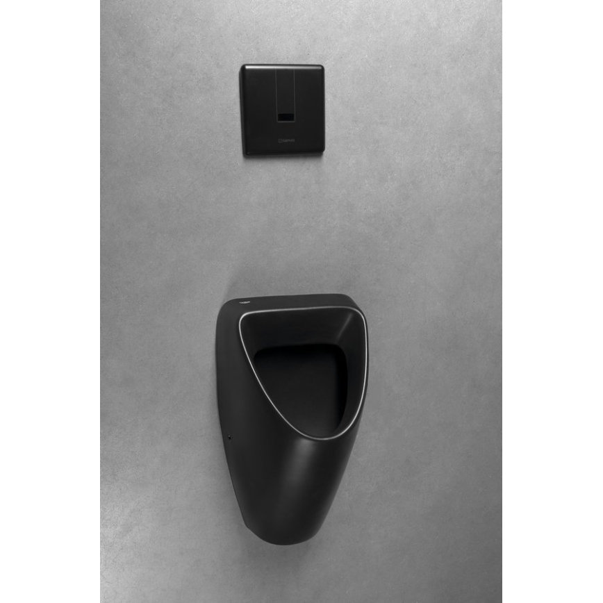 Bruckner - Urinal SCHWARN bagindløb, bagudløb keramik/mat sort