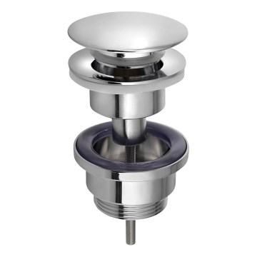 Bruckner - Vaskafløb uden overløb CLICK-CLACK diameter 6,4 cm skinnende krom