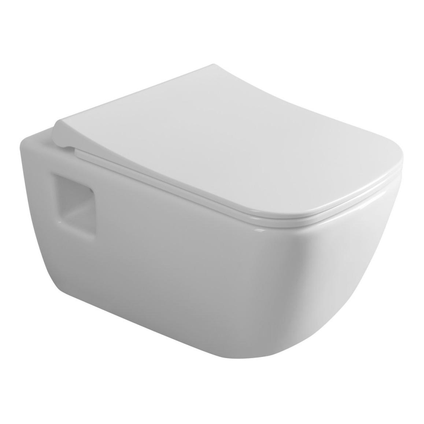 Bruckner - Væghængt toilet Rimless WALTER keramik/hvid