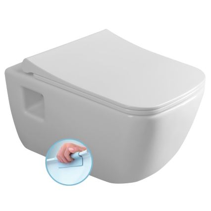 Bruckner - Væghængt toilet Rimless WALTER keramik/hvid