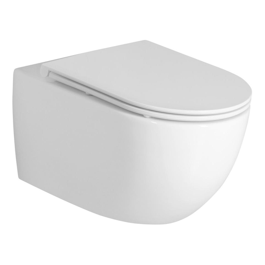 Bruckner - Væghængt toilet Vortex Rimless FULDA keramik/hvid