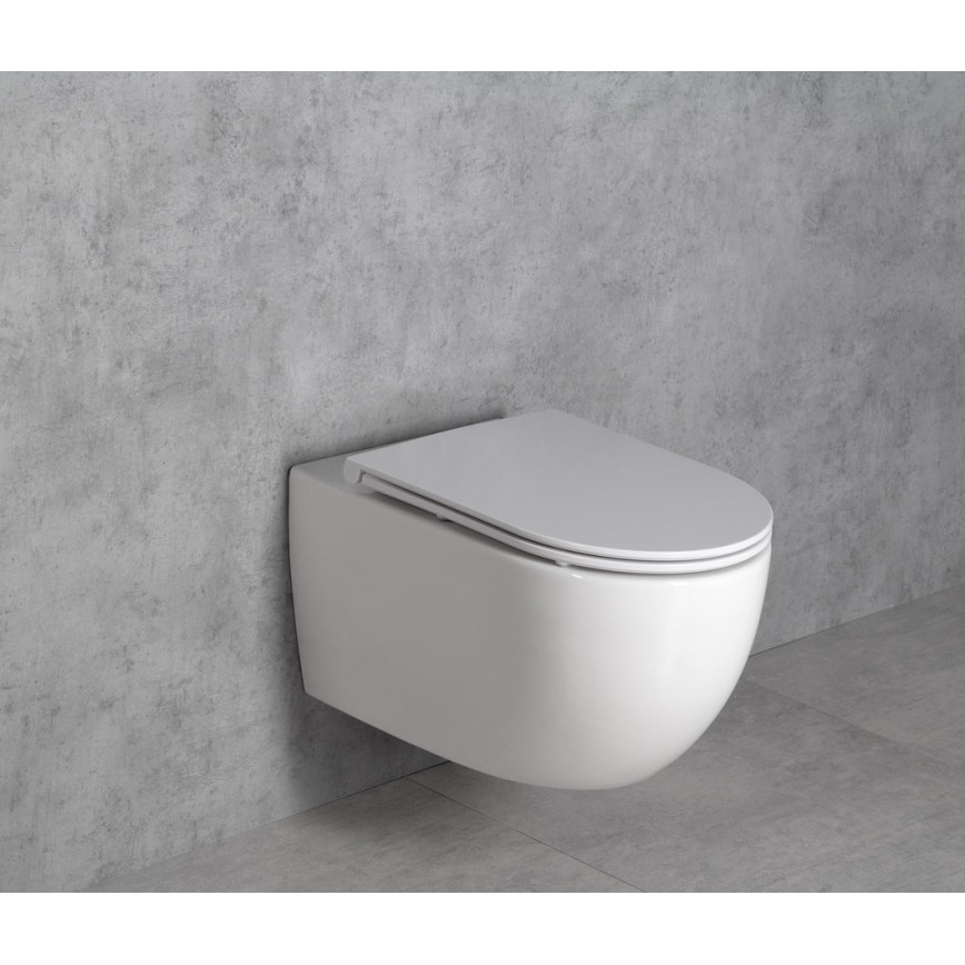 Bruckner - Væghængt toilet Vortex Rimless FULDA keramik/hvid