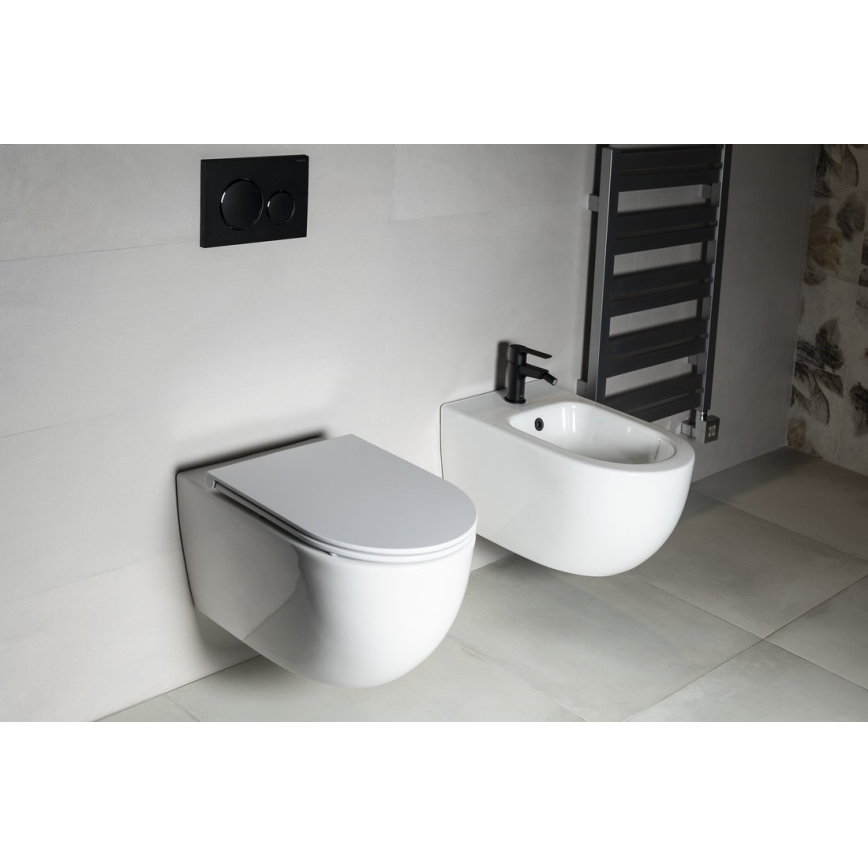 Bruckner - Væghængt toilet Vortex Rimless FULDA keramik/hvid