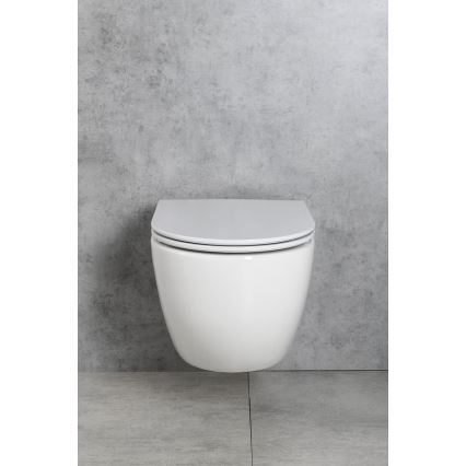 Bruckner - Væghængt toilet Vortex Rimless FULDA keramik/hvid