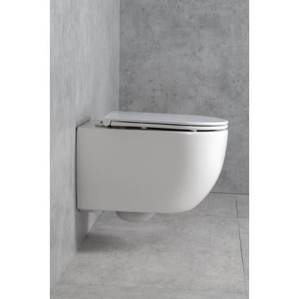 Bruckner - Væghængt toilet Vortex Rimless FULDA keramik/hvid