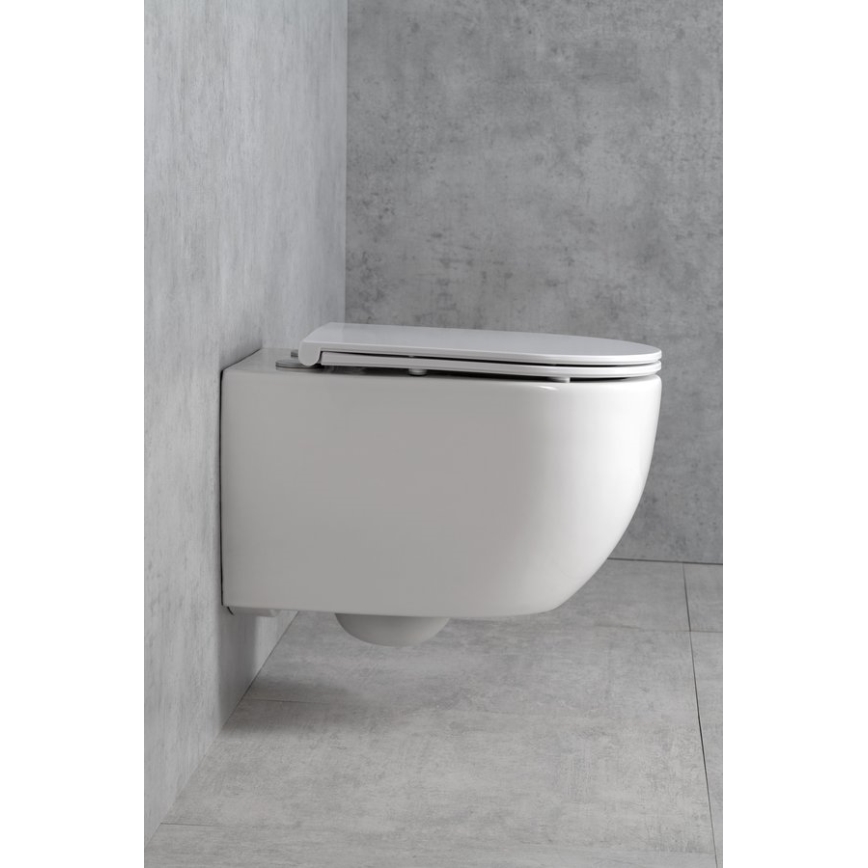 Bruckner - Væghængt toilet Vortex Rimless FULDA keramik/hvid