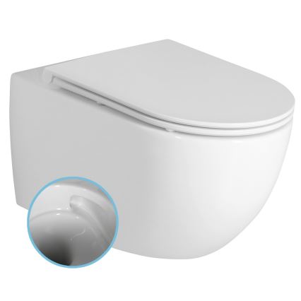 Bruckner - Væghængt toilet Vortex Rimless FULDA keramik/hvid