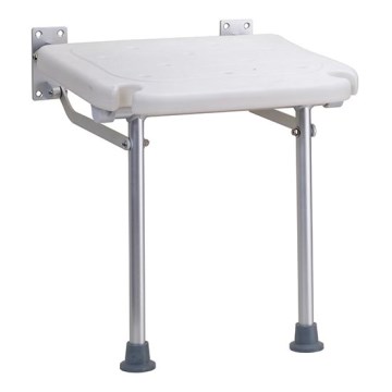 Brusesæde 40 x 43 cm, sølv/hvid