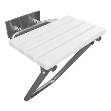 Brusesæde 44x46 cm rustfrit stål/sølv