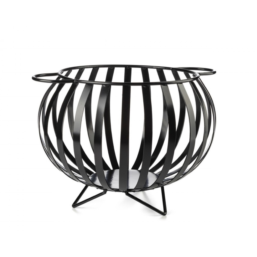 Brændekurv KULA 35x46 metal sort