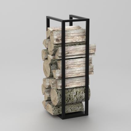 Brændestativ metal 100x30 cm sort