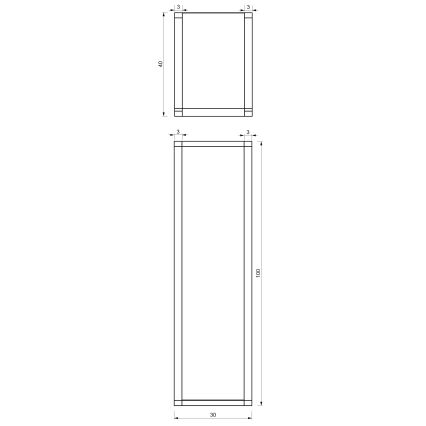 Brændestativ metal 100x30 cm sort