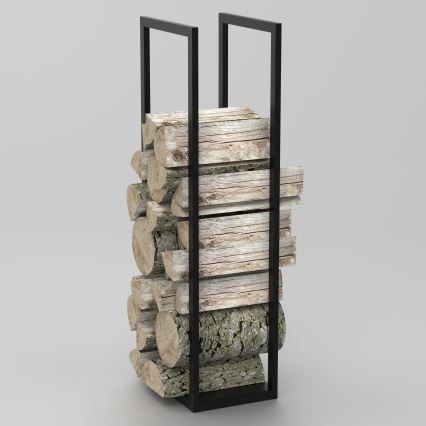 Brændestativ metal 120x40 cm sort