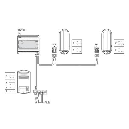 Bticino 366821 - Dørklokke til 2 lejligheder + inputpanel LINEA 2000