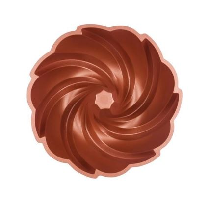 Bundtform KITCHISIMO 24 cm – vindmølledesign/kobberfarvet