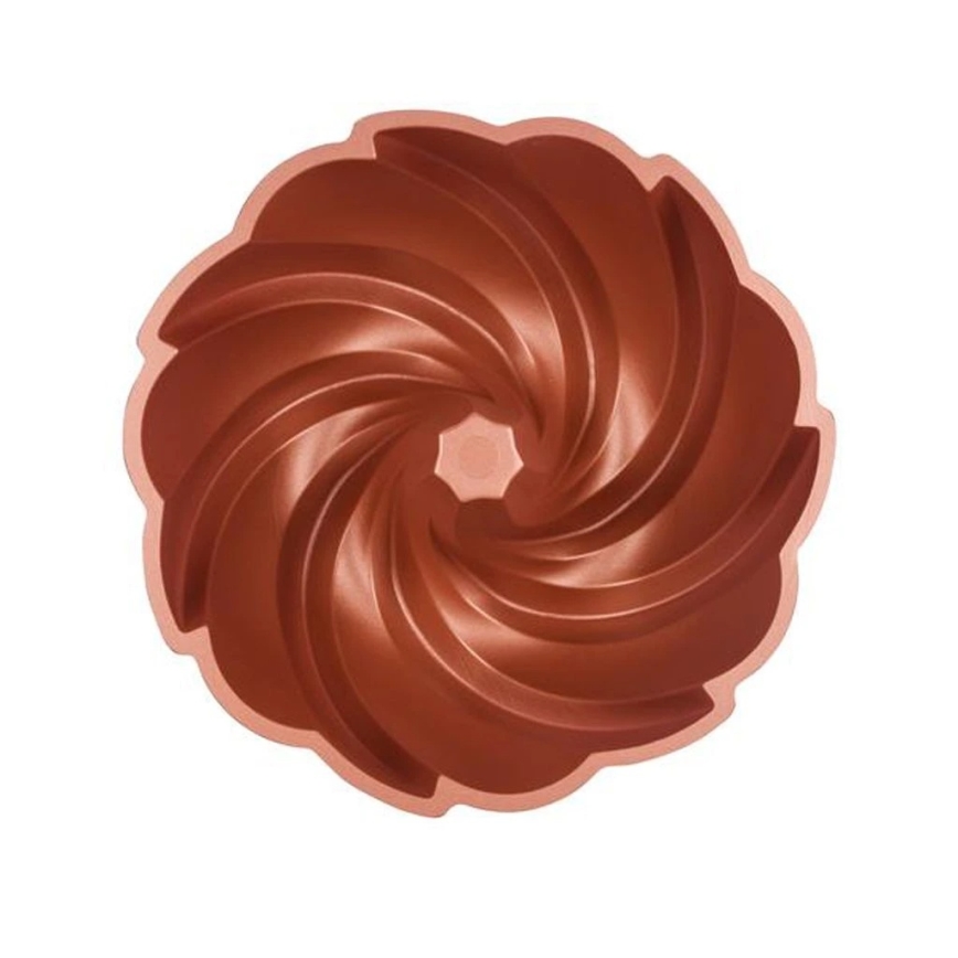 Bundtform KITCHISIMO 24 cm – vindmølledesign/kobberfarvet
