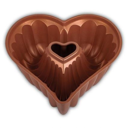 Bundtform KITCHISIMO hjerte/kobber